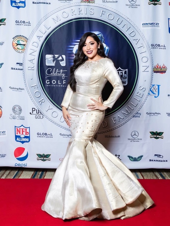 Ayo Collections Dresses & Skirts - Elegant Metallic Ivory Mermaid Gown - Women's Formal Dress